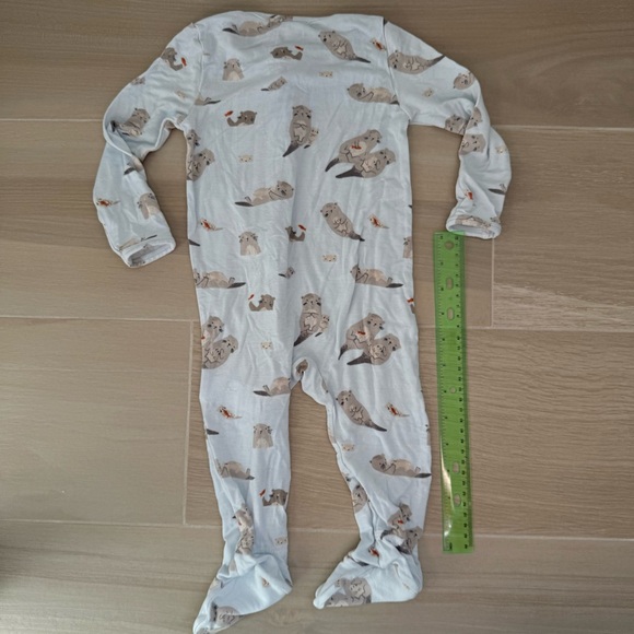 Angel Dear sea otter print one-piece footsie. 6-9 months. - Picture 6 of 7